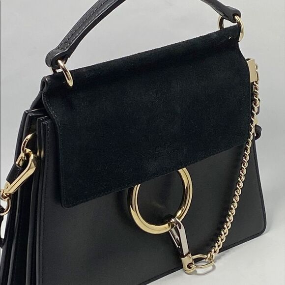 Chloé Small Faye Leather & Suede Top Handle Bag - Picture 6 of 15